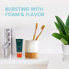 Vegan, gluten-free toothpaste without SLS and triclosan