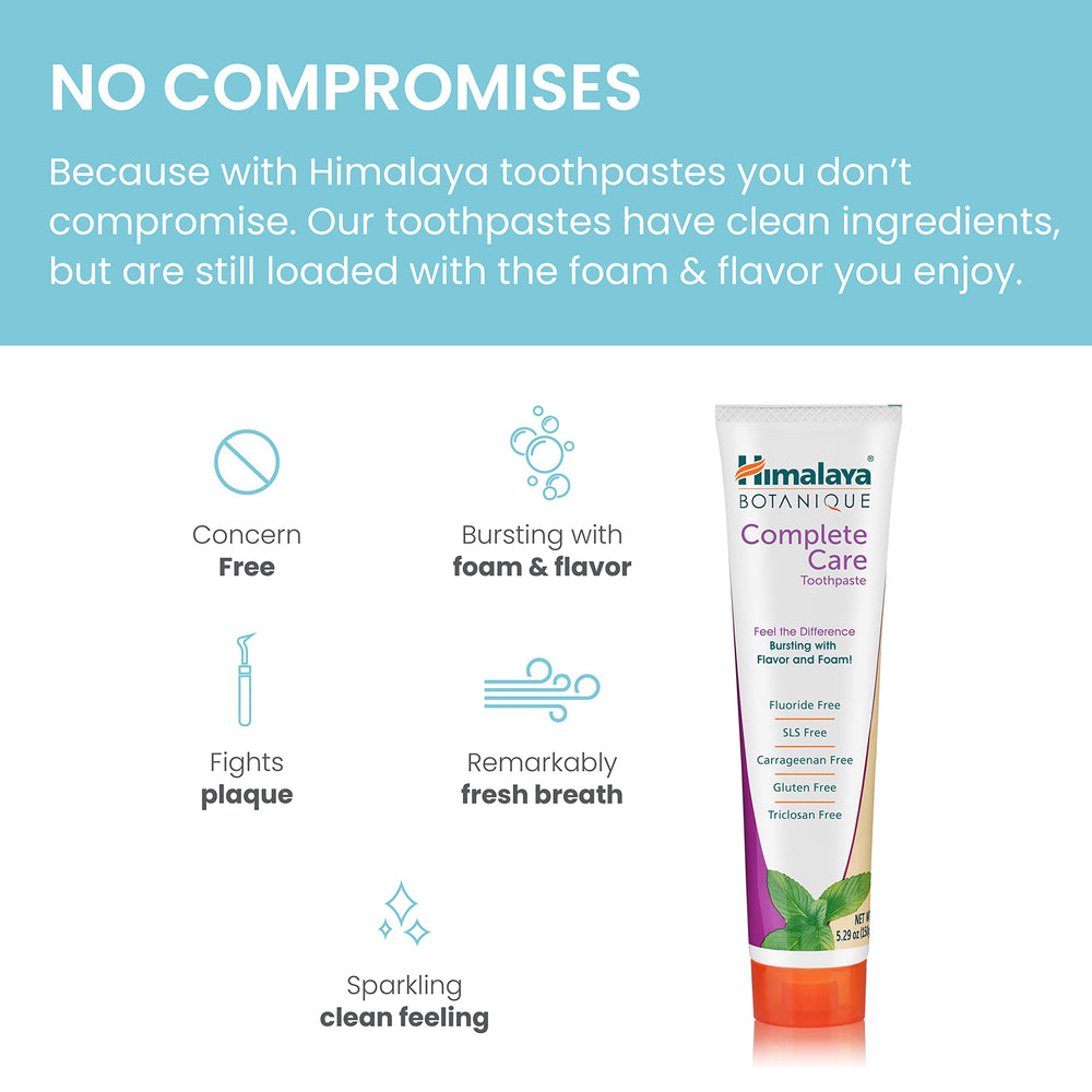 Spearmint flavor label for Himalaya Botanique toothpaste