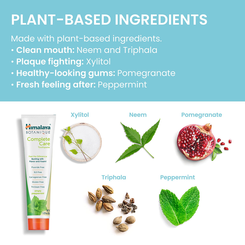 Label highlights fluoride-free and SLS-free formula