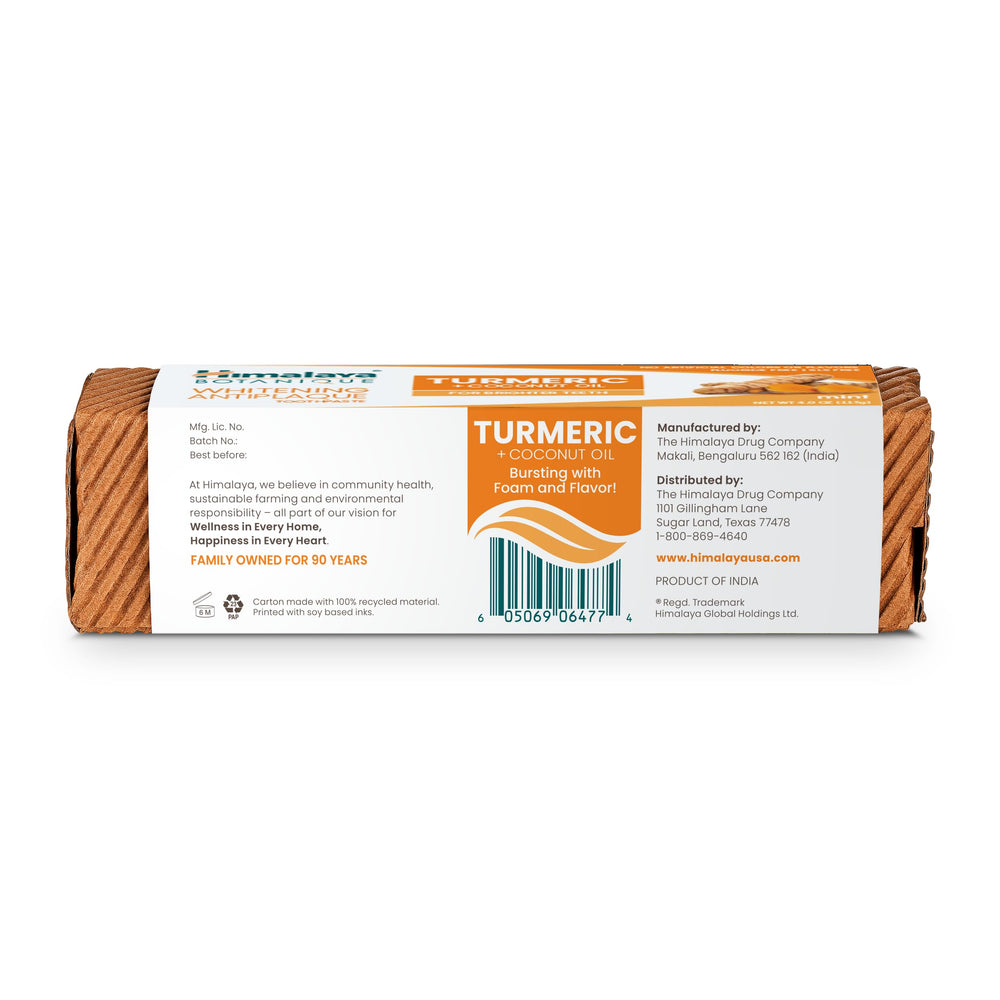 Brand Himalaya Botanique logo on toothpaste packaging