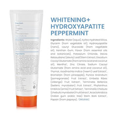 Close-up of toothpaste texture showing nano hydroxyapatite particles