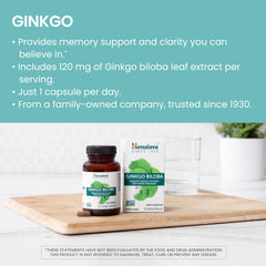 Close-up of Ginkgo Biloba 120 mg capsule