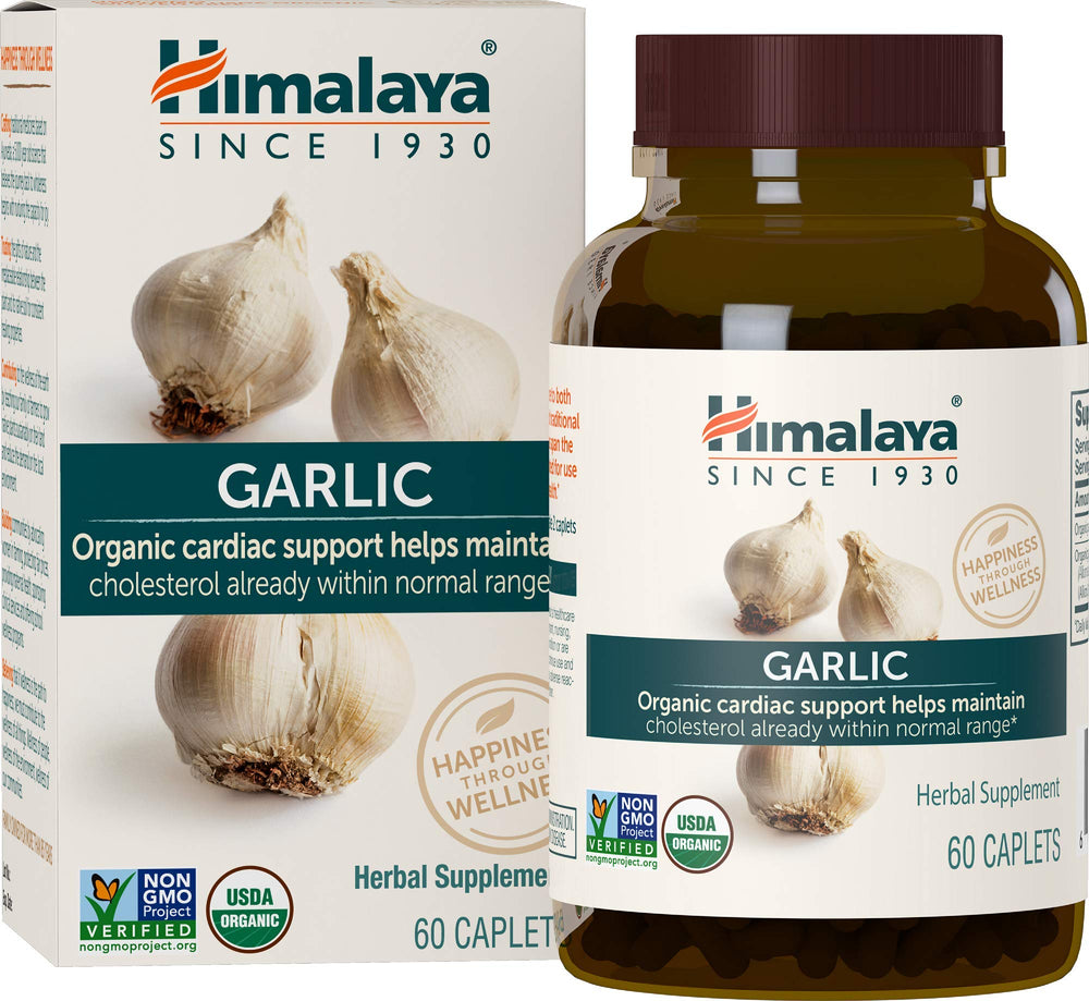 Close-up of garlic extract capsules