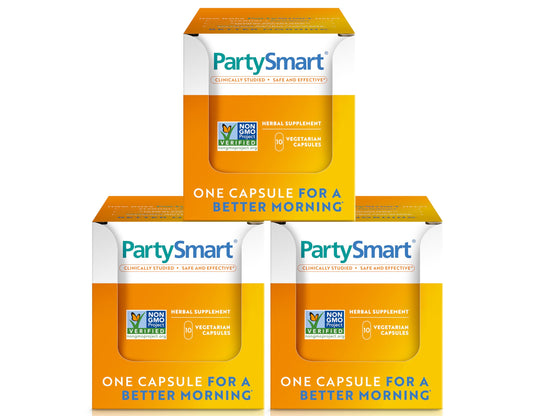 Himalaya PartySmart bottle and packaging for easy on-the-go use