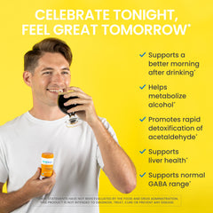 Himalaya PartySmart capsules offer a convenient one-capsule option after drinking