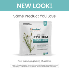 Packaging showing 56 Tbsp supply of Himalaya psyllium