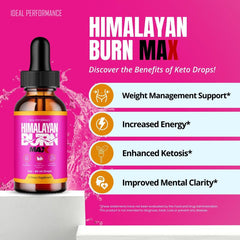 Himalayan Burn Drops Max product label