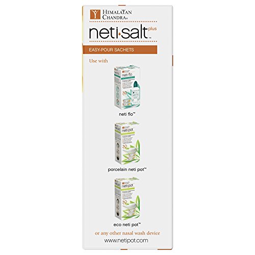 Himalayan Chandra Neti Salt Plus nasal irrigation setup shown for home use.