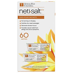 Himalayan Chandra Neti Salt Plus refill packets close-up showing premixed saline.
