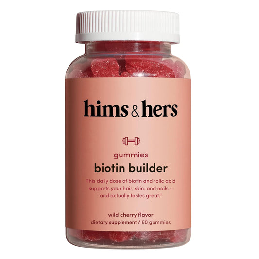 Product hero image of Hims & Hers Biotin Builder Gummies Wild Cherry 60 Count