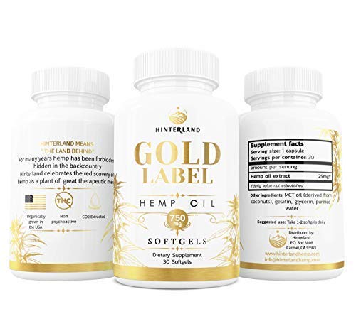 Close-up of single 25mg hemp oil softgel capsule