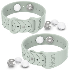 Hion motion sickness bracelets closeup show comfortable silicone bands for nausea relief