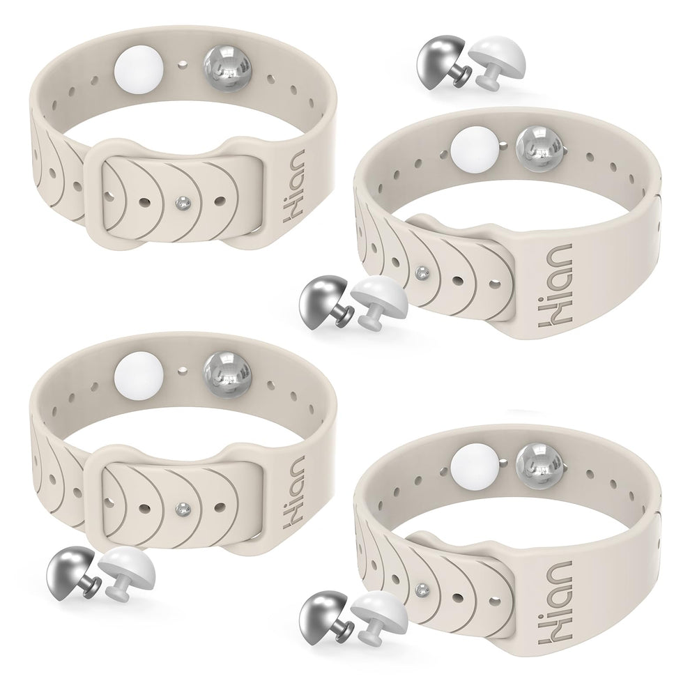 Hion motion sickness bracelets pack front showing travel-friendly two-pair set