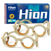 Hion motion sickness glasses folded compact for travel relief and easy packing.
