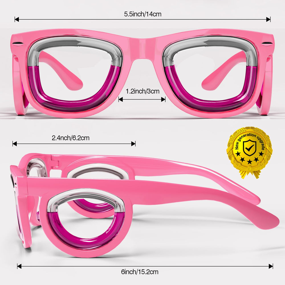 Hion motion sickness glasses pink-black side view helps curb carsickness during trips