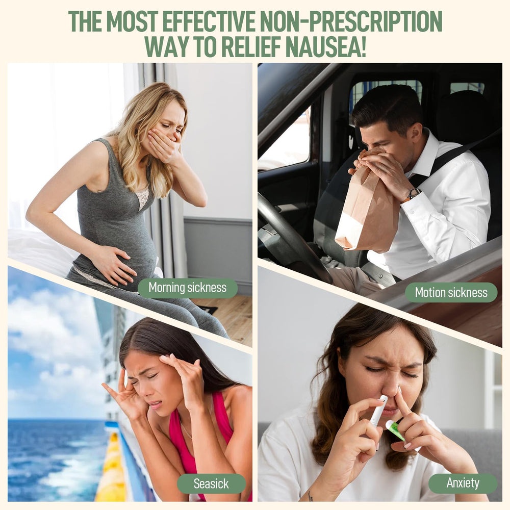 Hion Nausea Relief Inhaler wallet image shows compact design you can carry daily.