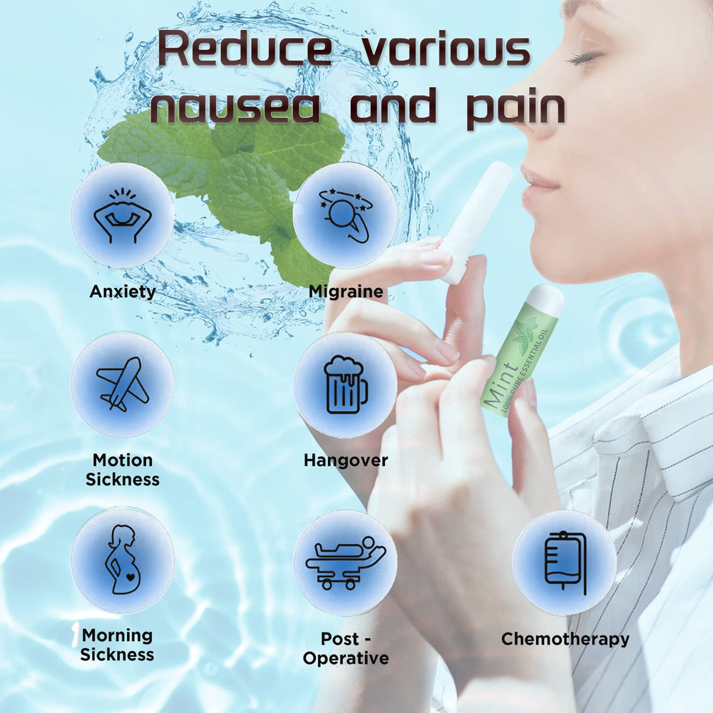 Hion Nausea Relief Inhaler Mint satisfaction-guarantee badge signals support.