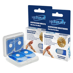 Hionfurt motion sickness bands pack in camo blue for travel-ready nausea relief