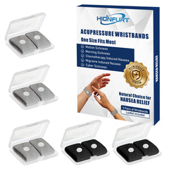 Hionfurt grey motion sickness band front view offering natural nausea relief