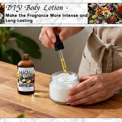 DIY projects concept with candles and soaps using fragrance oil