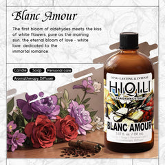 Dropper dispensing Blanc Amour fragrance oil