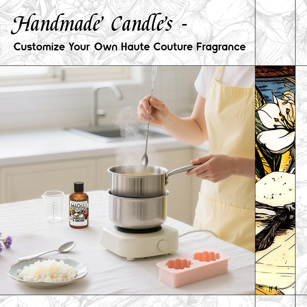 Candle making with Camellia and Orchid fragrance oil