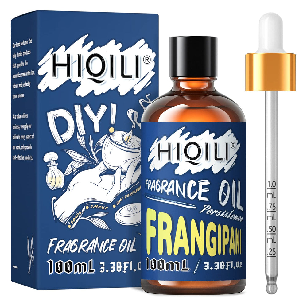 Hiqili Frangipani essential oil 100ml amber glass bottle with dropper