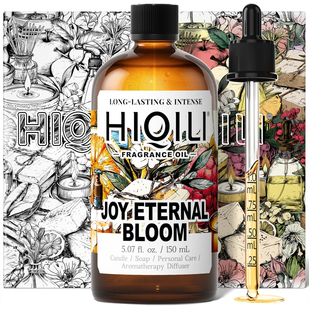 Front view of HIQILI Joy Eternal Bloom Fragrance Oil bottle with jasmine and rose notes