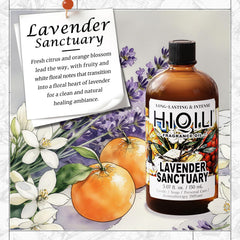 Close up of fragrance oil bottle and label