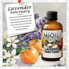 Label of HIQILI Lavender Sanctuary Fragrance Oil