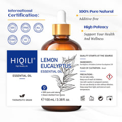Amber UV-resistant bottle for lemon eucalyptus essential oil