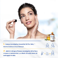 Lemon eucalyptus oil used for cleaning and freshening spaces