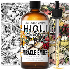 Bottle of HIQILI Miracle Ember fragrance oil with label