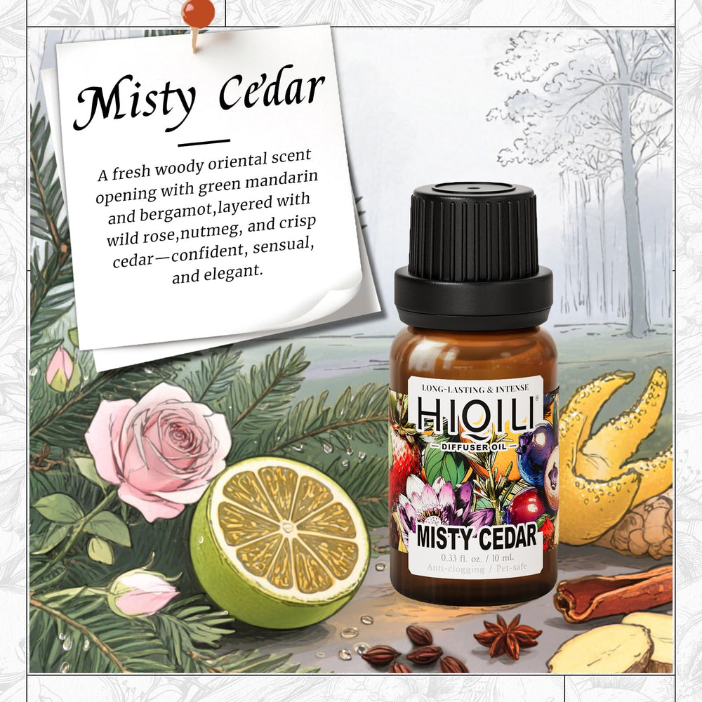 Diffuser oil drops ready for use in an essential oil diffuser