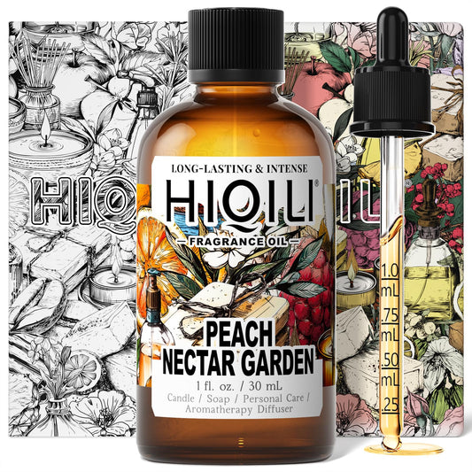 Diffuser-ready bottle of HIQILI Peach Nectar Garden Fragrance Oil