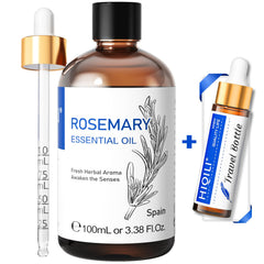 HIQILI rosemary essential oil for diffuser, front view, 3.38 fl oz