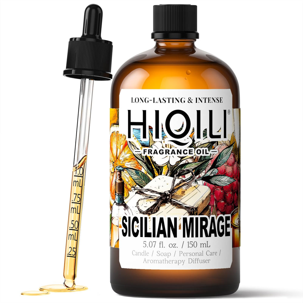 Front view of HIQILI Sicilian Mirage Fragrance Oil bottle