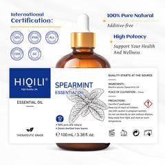 Purity testing certificates (GC/MS, COA) for spearmint oil