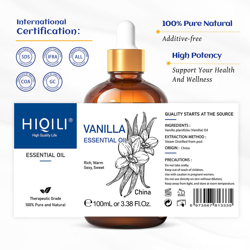 Hiqili vanilla essential oil uses and blending ideas