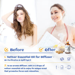 Vetiver essential oil used in a diffuser for calming aroma