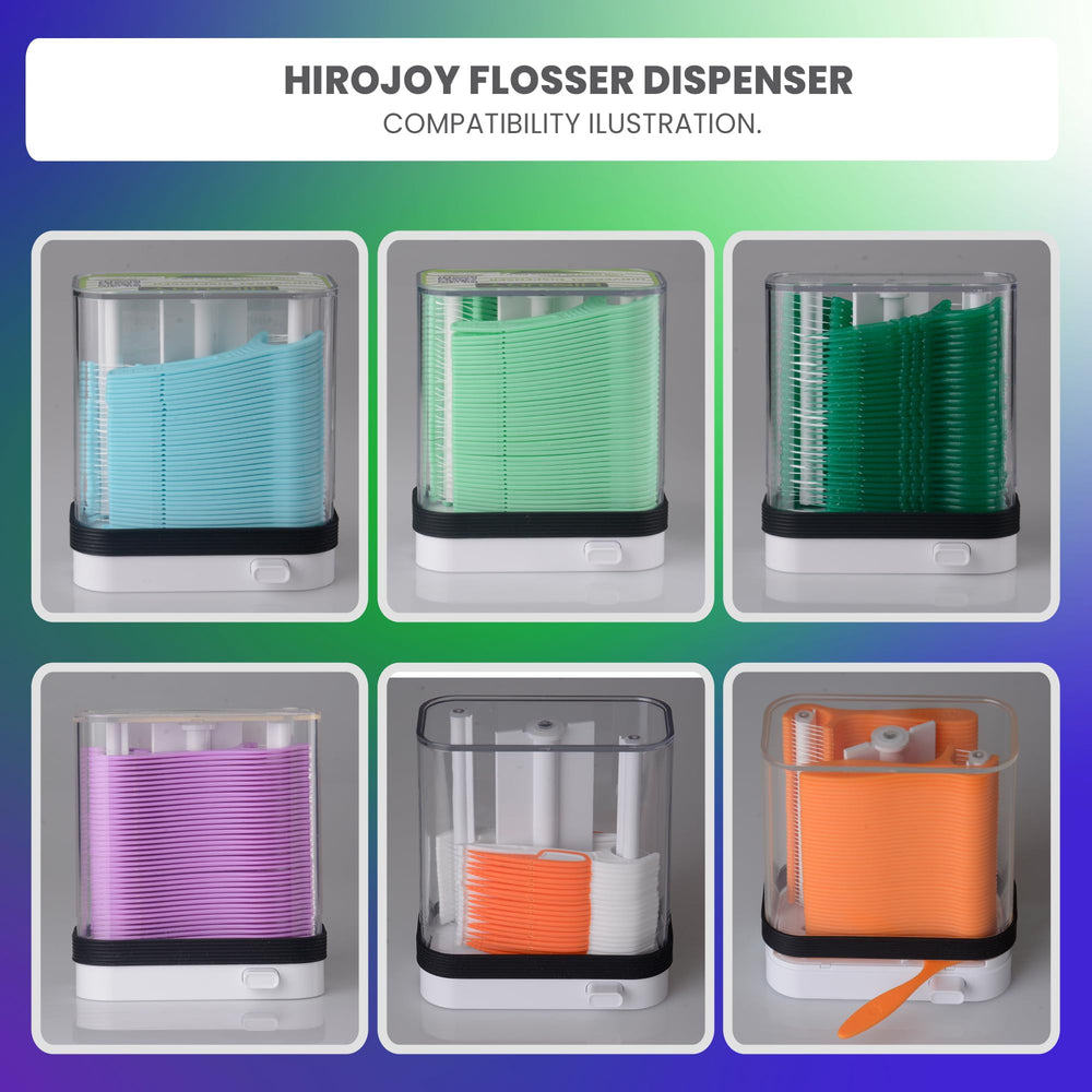 Floss Pick Holder open dispensing visible