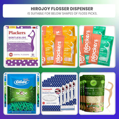 Refillable floss pick holder with transparent container