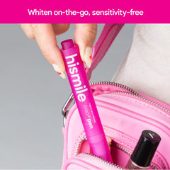 Close-up of HISMILE Pap+ whitening pen tip