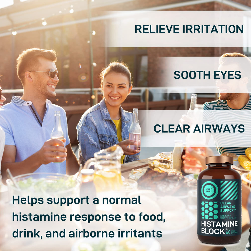 Illustration of clear airways and balanced histamine response