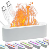 HMFREE Essential Oil Diffuser fireplace flame light offers ambient aroma and decorative ambiance.