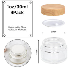 Hoa Kinh four-pack clear jars for organizing samples and small batches