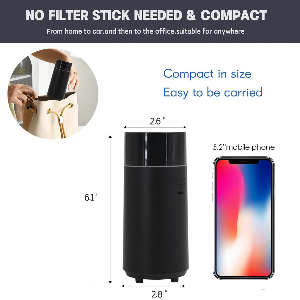 Compact diffuser placed in car cup holder