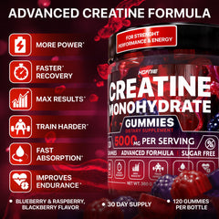Close-up of raspberry flavored Hofnie Creatine Gummies