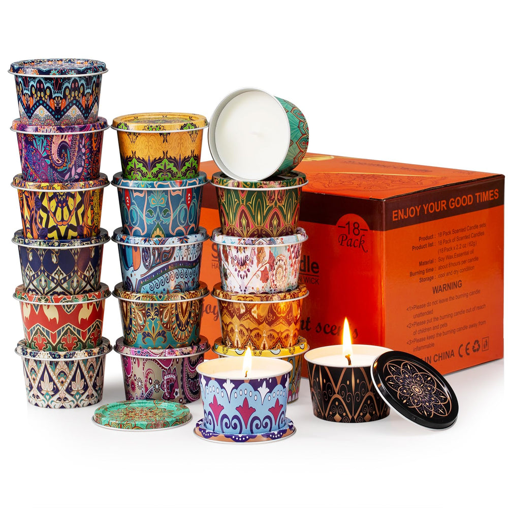 HOFOGOTOWIN 18-pack scented candle gift set box cover