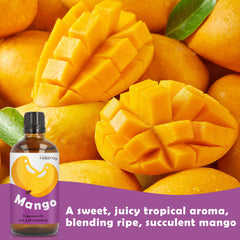 Homalay Mango fragrance oil label-closeup highlights premium packaging and IFRA-standard quality for gifting.